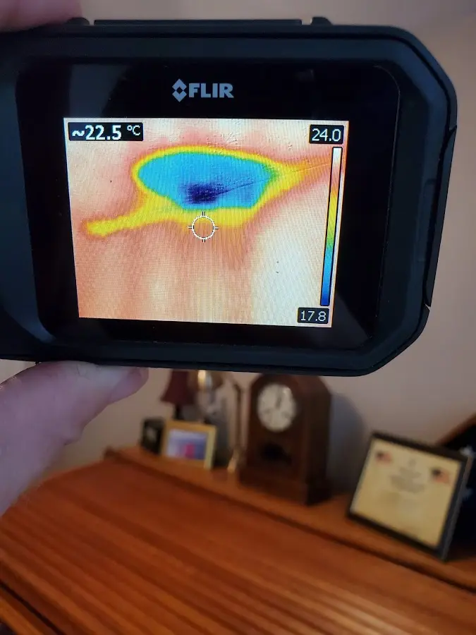 Thermal imaging inspection for water damage in Uhrichsville